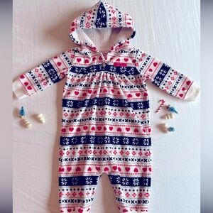 Carter’s Holiday Fleece Romper Size 6m